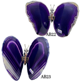 Agate Slice Geode Butterfly Gemstone