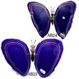 Agate Slice Geode Butterfly Gemstone