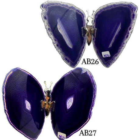 Agate Slice Geode Butterfly Gemstone