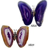 Agate Slice Geode Butterfly Gemstone