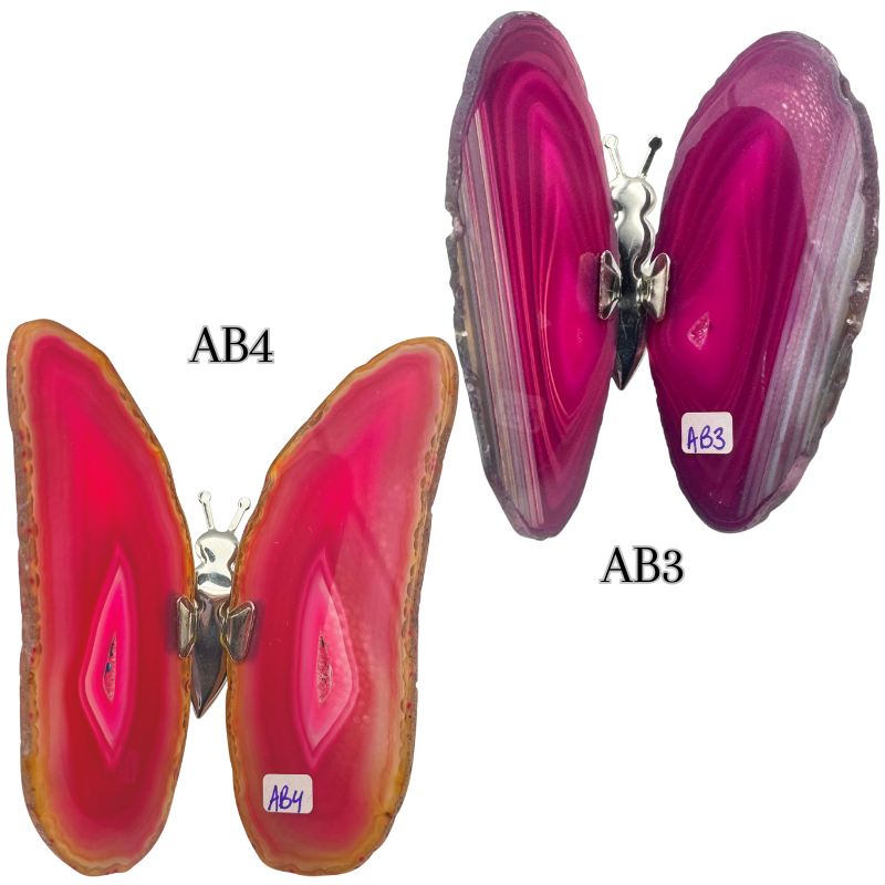 Agate Slice Geode Butterfly Gemstone