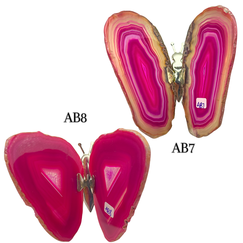 Agate Slice Geode Butterfly Gemstone
