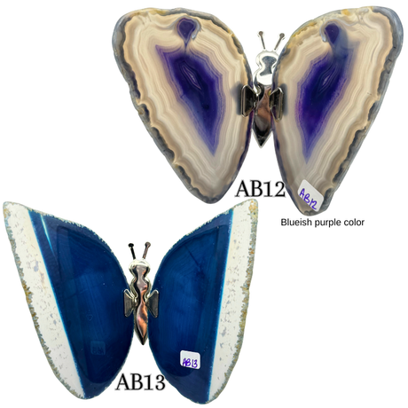 Agate Slice Geode Butterfly Gemstone