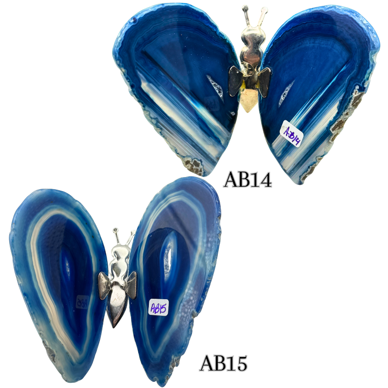 Agate Slice Geode Butterfly Gemstone