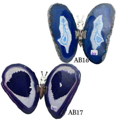 Agate Slice Geode Butterfly Gemstone