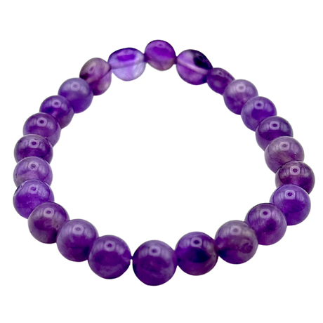 Amethyst  6mm Bead Bracelet