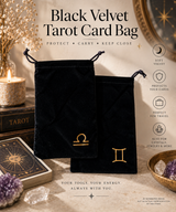 Black Velvet Tarot Card Bag | Constellation Tarot Deck Pouch, Oracle Card Storage, Crystal & Jewelry Drawstring Bag