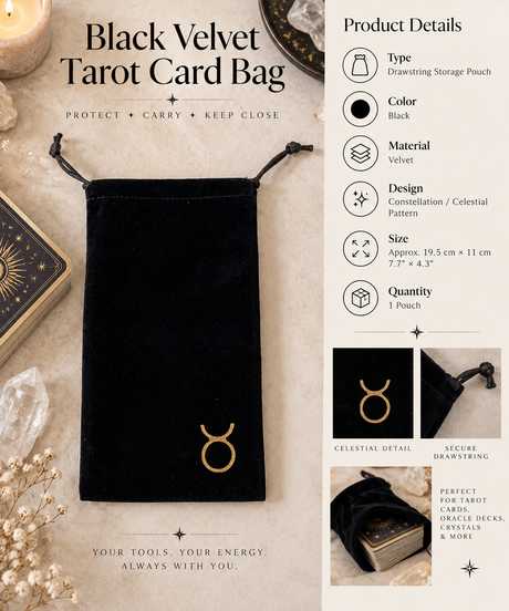 Tarot tas Zodiac teken trekkoord tasje