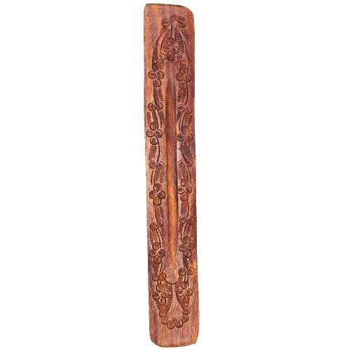 Hand carved wood incense burner 10"  | Shop Cosmic Healing