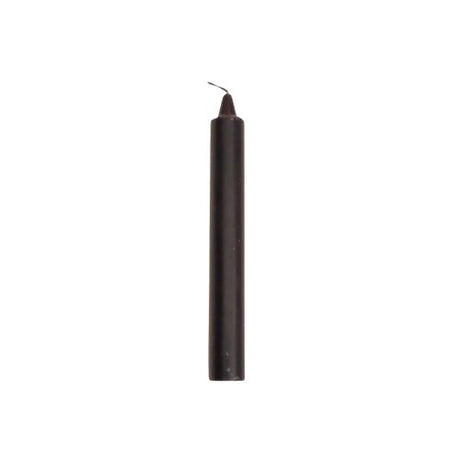 6" Black Taper Candle