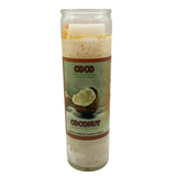 Coconut Cocktail Candle (Veladora de Coco Preparada) for happiness, protection, purification, prosperity, protection, love, & health