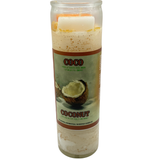 Coconut Cocktail Candle (Veladora de Coco Preparada) for happiness, protection, purification, prosperity, protection, love, & health