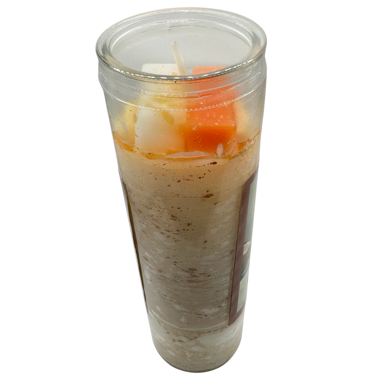 Coconut Cocktail Candle (Veladora de Coco Preparada) for happiness, protection, purification, prosperity, protection, love, & health