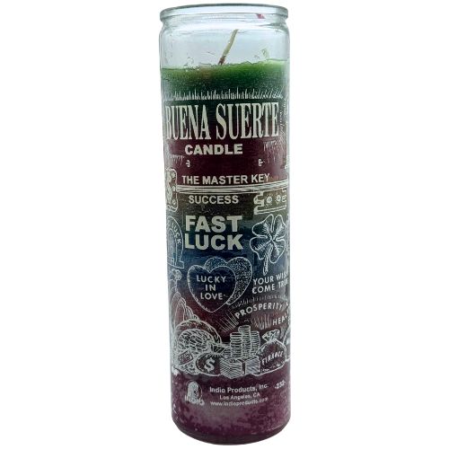 Fast Luck 7 Color Candle (Veladora Buena Suerte 7 Colores) to help draw money and fortune your way