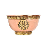 Assorted Designs Copper Offering Bowl 3"D