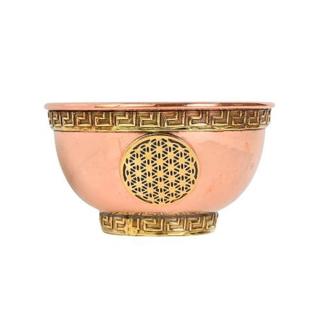 Assorted Designs Copper Offering Bowl 3"D