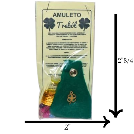 Klavertje vier amulet (Amuleto Treból De La Suerte)