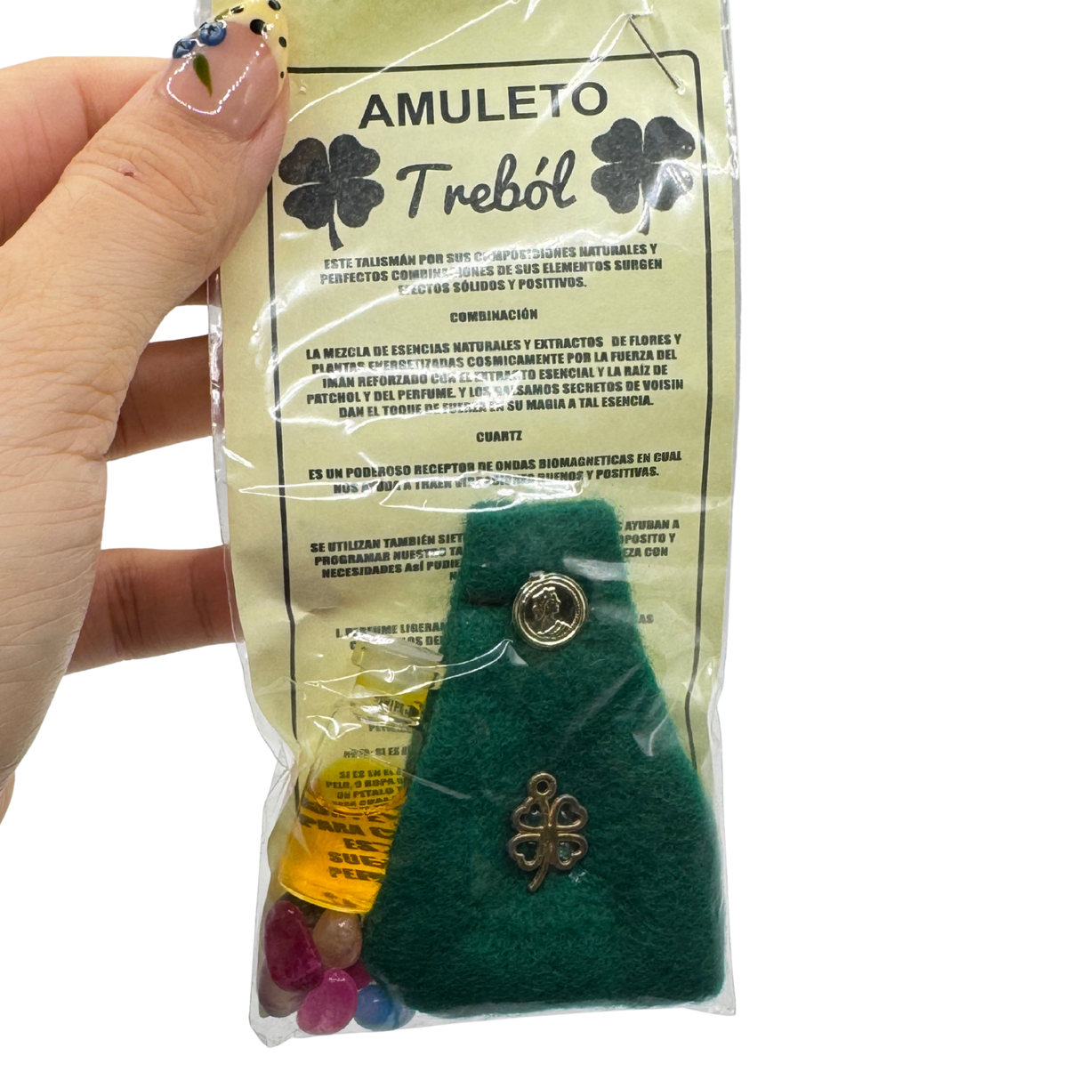 Klavertje vier amulet (Amuleto Treból De La Suerte)