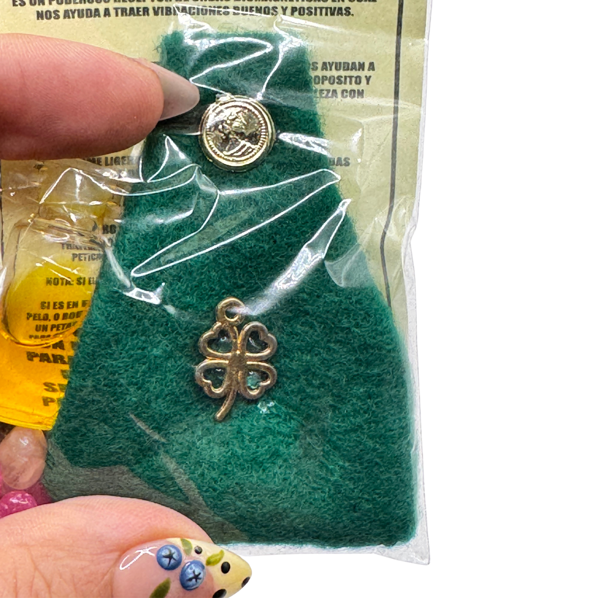 Klavertje vier amulet (Amuleto Treból De La Suerte)