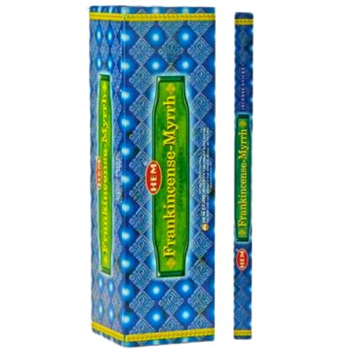 Frankincense & Myrrh HEM Incense 8 Sticks for to stop addictions, calming, clarifying, focusing, grounding