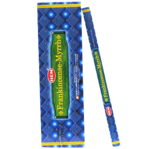 Frankincense & Myrrh HEM Incense 8 Sticks for to stop addictions, calming, clarifying, focusing, grounding