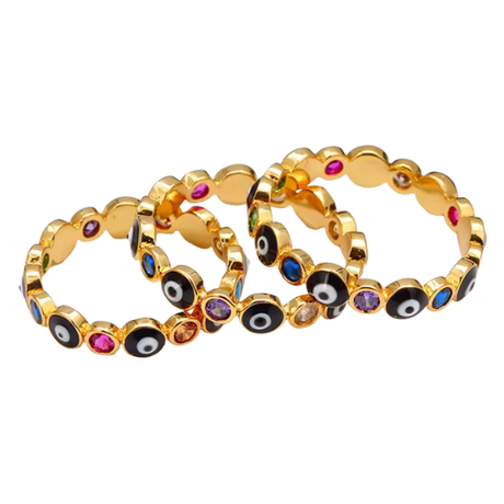 Gouden boze oog ring