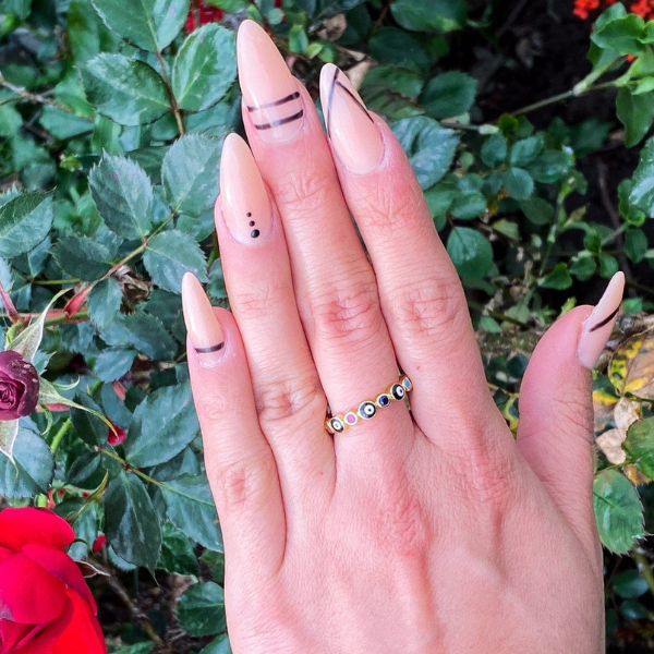 Gouden boze oog ring