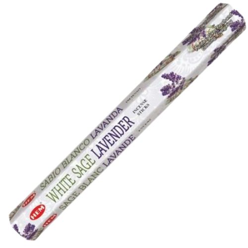 HEM White Sage Lavender Incense 20 Sticks (Sabio Blanco Lavanda Incienso) For Purification, Refresh, Restart - Shop Cosmic Healing