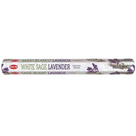 Hem White Sage Lavender Hexagon Tube - Shop Cosmic Healing