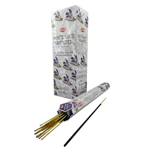 Salvia blanca y lavanda HEM, 20 unidades (Sabio Blanco Lavanda Incienso) para purificar, refrescar y reiniciar