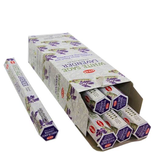 Salvia blanca y lavanda HEM, 20 unidades (Sabio Blanco Lavanda Incienso) para purificar, refrescar y reiniciar