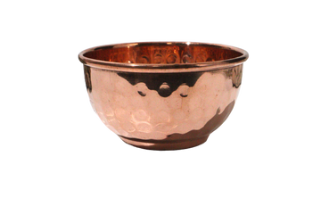 Hand Hammered Copper Offering Bowl 3"D