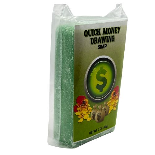 Indio Quick Money Drawing Bar Soap 3 oz (Jabón Ven Dinero) fast money, opportunity, financial Blessings