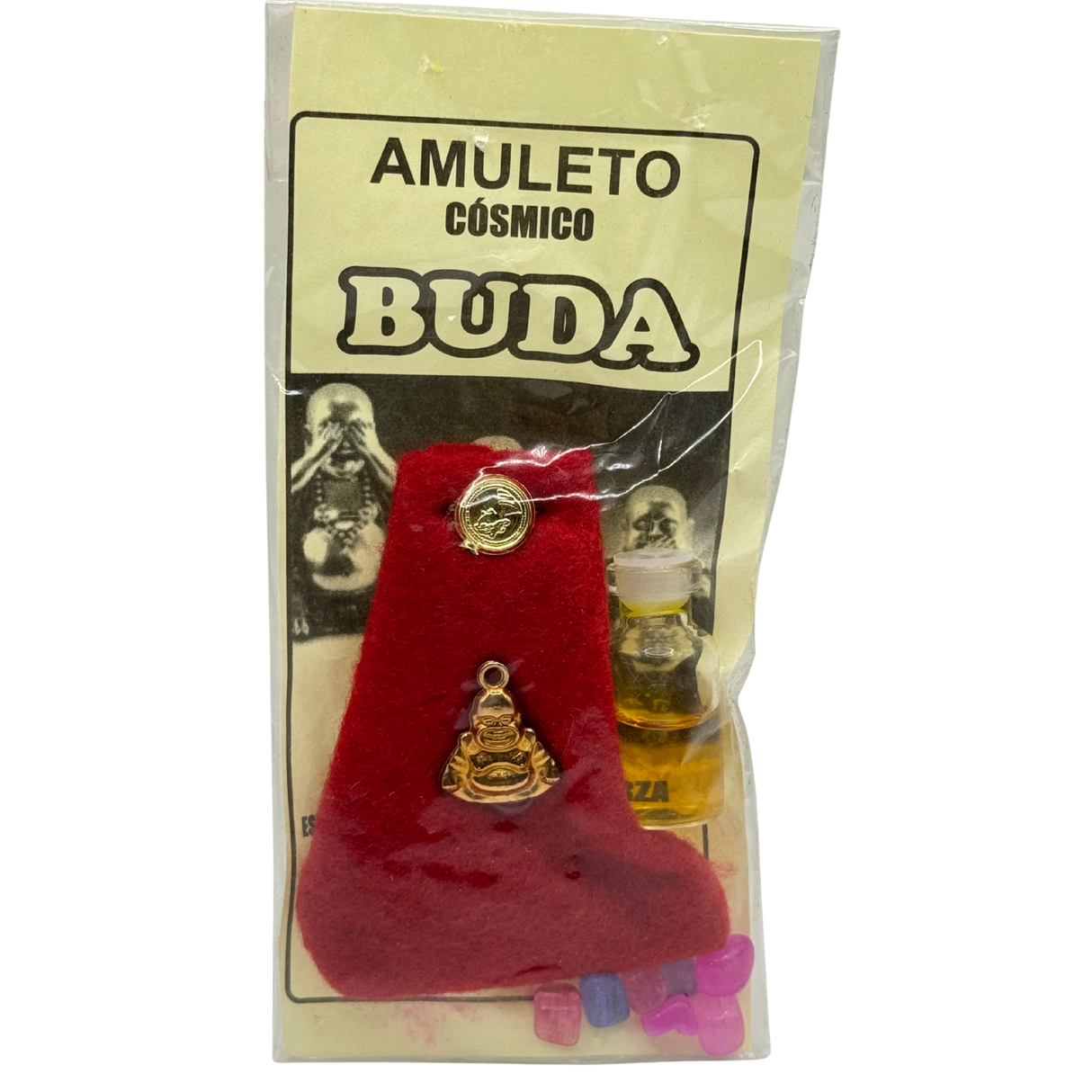 Lucky Buddha Amulet Sachet Gambler's Hand- Red