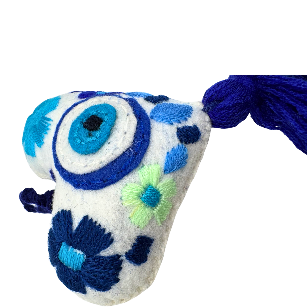 Mexican Evil Eye Tassel Charm 4"