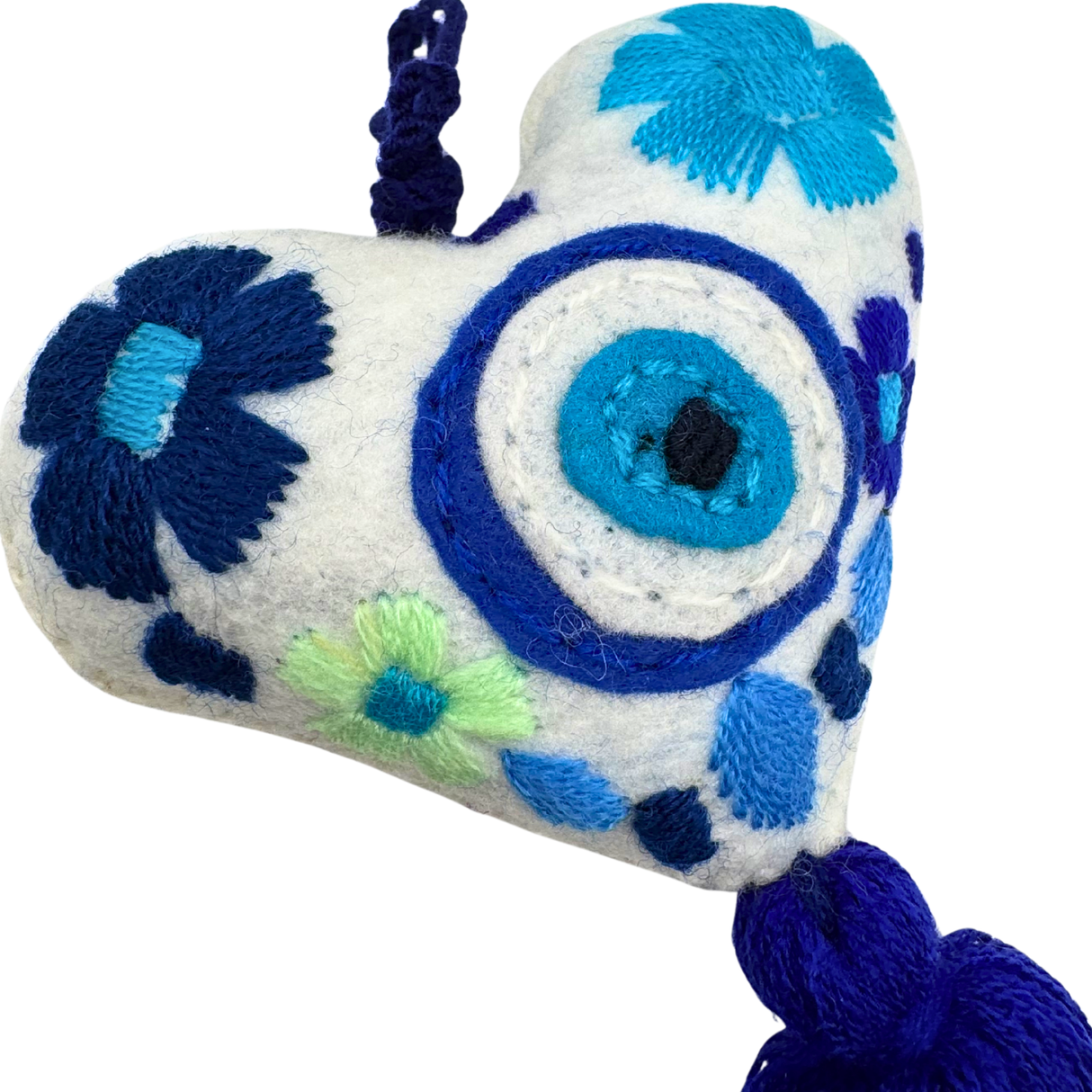 Mexican Evil Eye Tassel Charm 4"