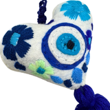 Mexican Evil Eye Tassel Charm 4"