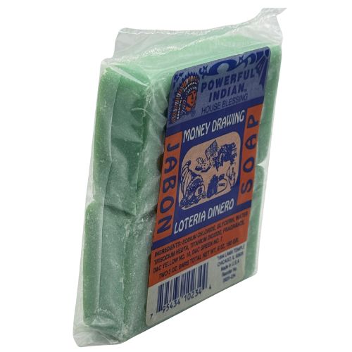 Indio Money Drawing Bar Soap 6oz  (Jabón Loteria Dinero) attract money quickly and help resolve urgent financial issues