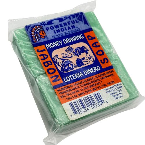 Indio Money Drawing Bar Soap 6oz  (Jabón Loteria Dinero) attract money quickly and help resolve urgent financial issues