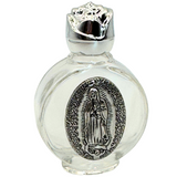 Our Lady of Guadalupe Glass Holy Water Bottle Empty- Silver (Botella Virgen de Guadalupe) Blessing • Protection • Purification