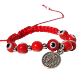 Red Evil Eye & Saint Benedict Bracelet for Children