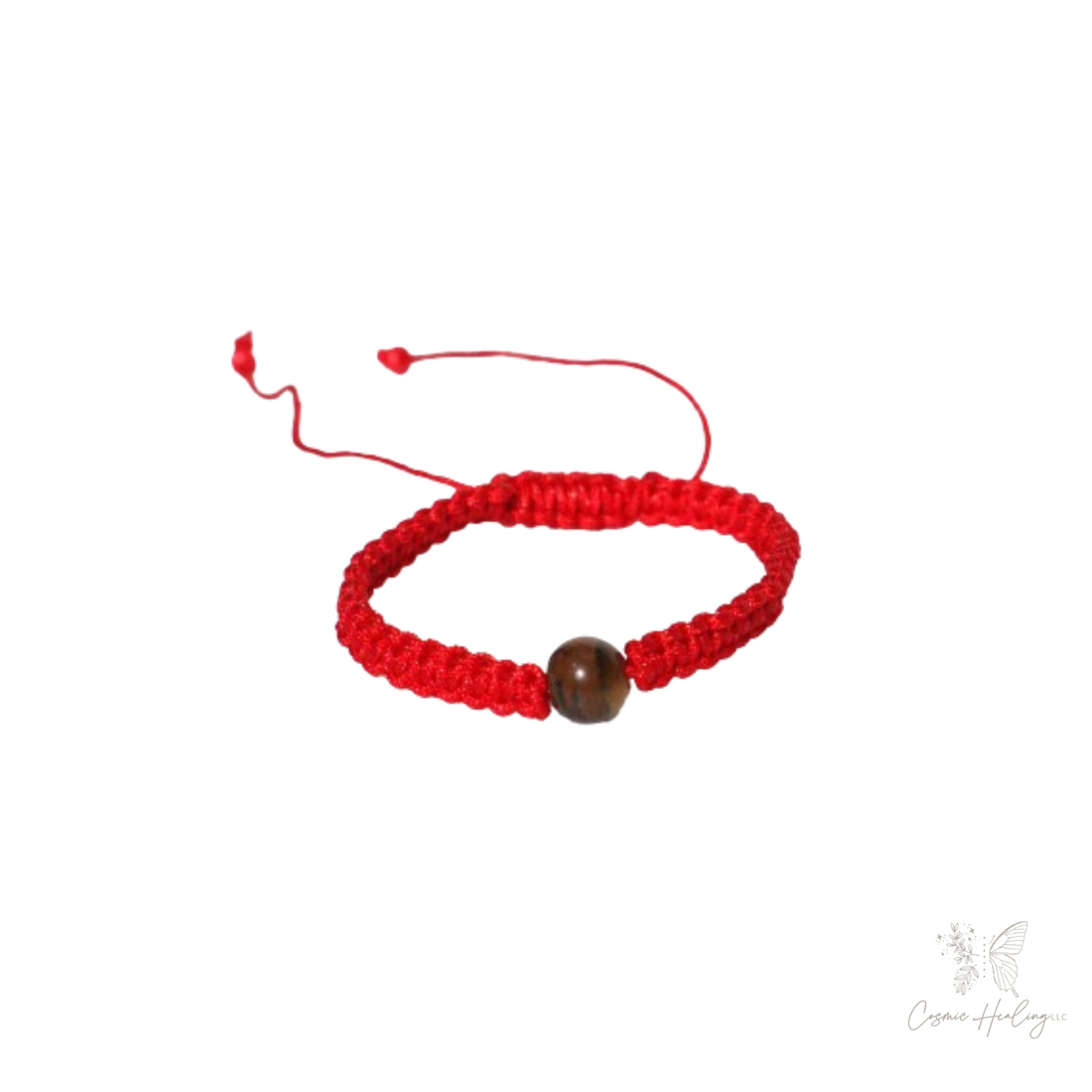 Red Thread Bracelet With Tiger's Eye- Children's