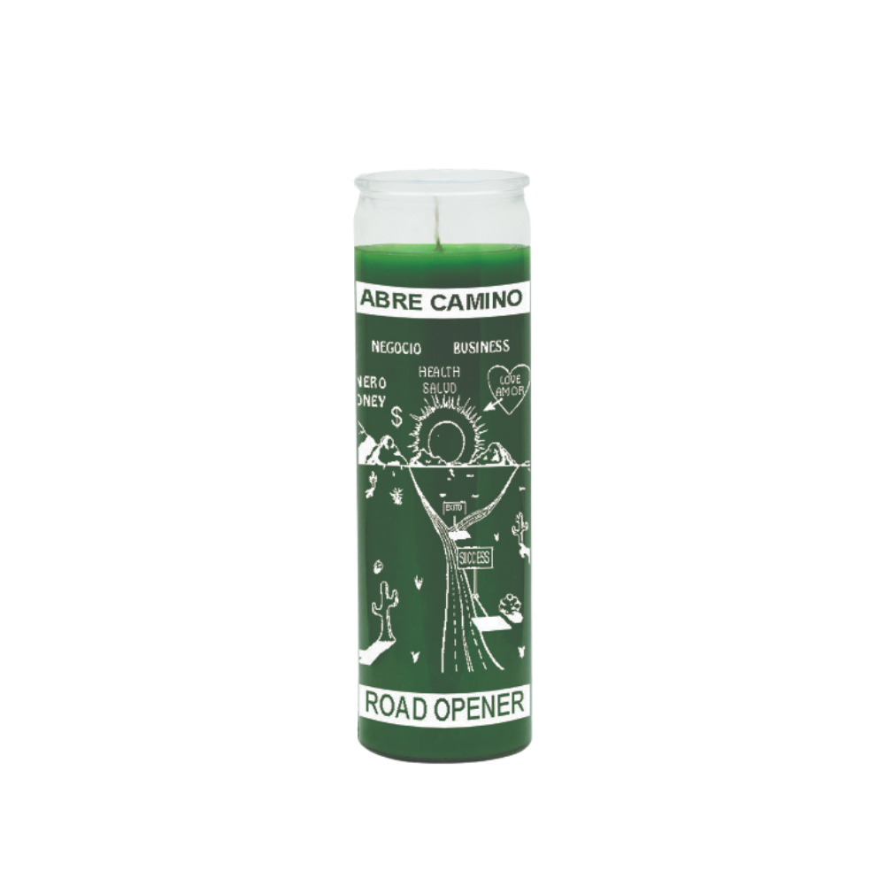 Road Opener (Abre Camino) Candle- Green: To Open Your Pathway To Success & Clear Away Obstacles