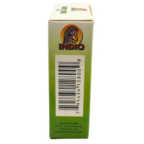 Indio product packaging with barcode and logo on a white background