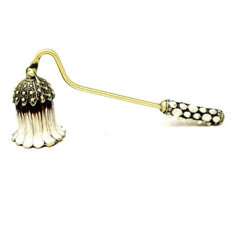 Vintage White Flower Design Candle Snuffer - Shop Cosmic Healing