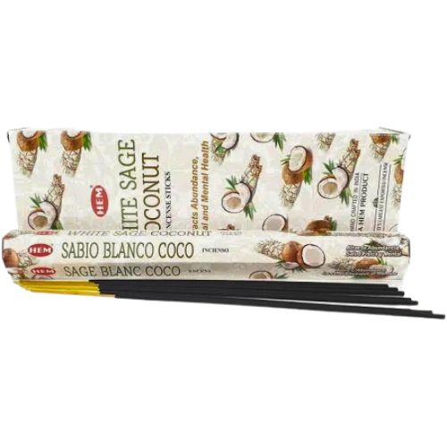 Hem White Sage Coconut Incense Sticks 20gr | Shop Cosmic Healing