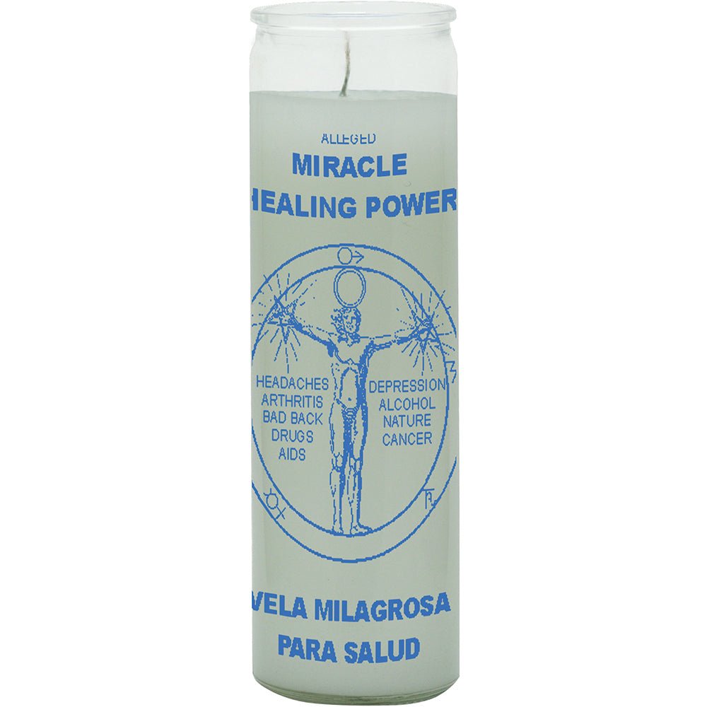 Alleged Miracle Healing Candle (Vela Milagrosa Para Salud)- White to help you in kicking depression, addiction, etc. - Shop Cosmic Healing