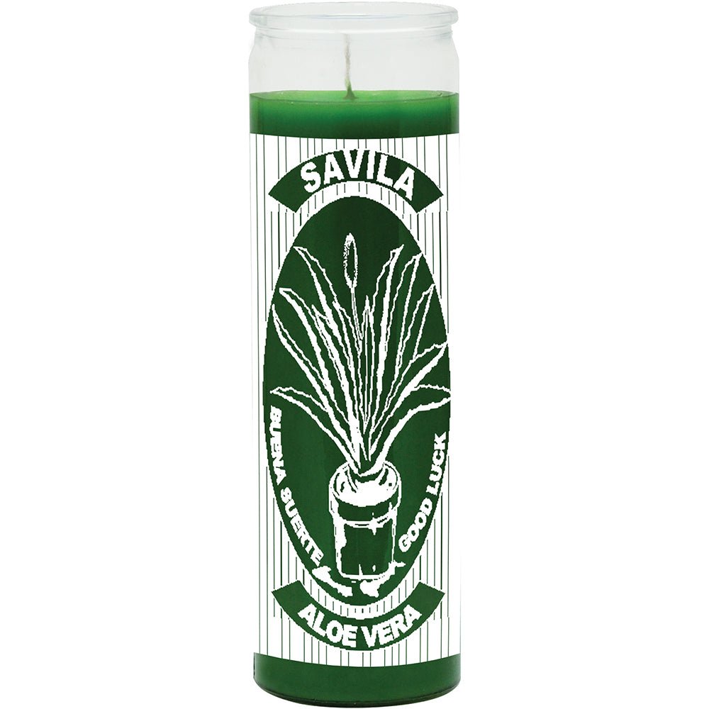Aloe Vera (Savila) 7 Day Green Candle for cleansing, bring good luck & good fortune to your home, business, and life - Shop Cosmic Healing