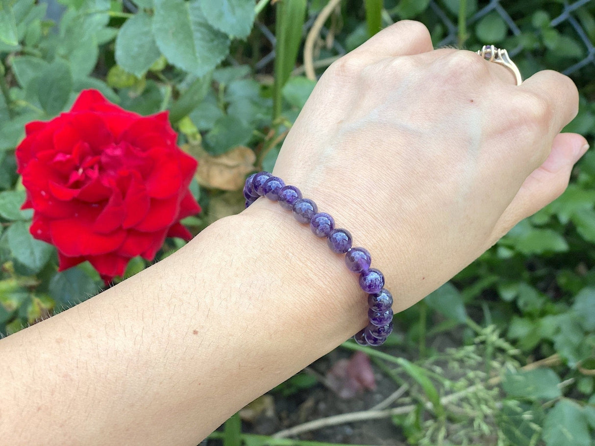 Amethyst Bracelet 6mm - Shop Cosmic Healing