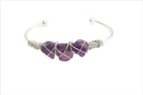 Amethyst Quartz Open Cuff Bangle Bracelet - Shop Cosmic Healing